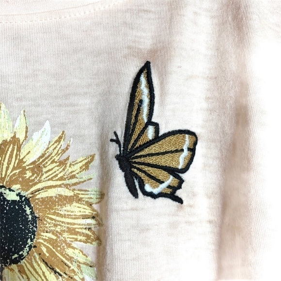 Maurices Soft Pink Orange Peach Coral Homegrown Graphic T-Shirt Size Large - Picture 7 of 16